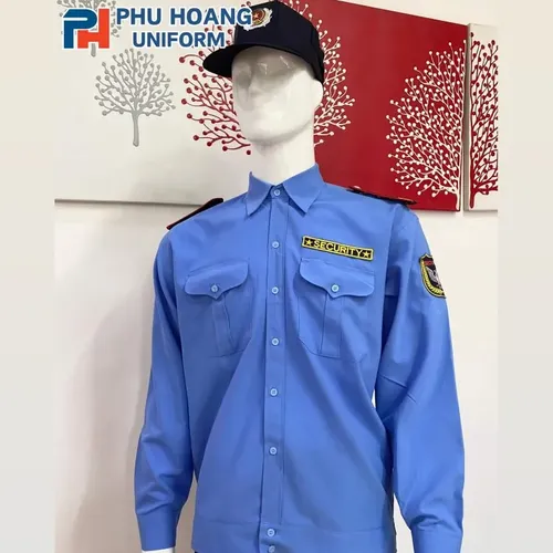 ÁO BẢO VỆ MÀU XANH TAY DÀI MAY SẴN SQ010