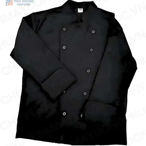 ÁO BẾP ĐEN TAY DÀI SB009 (MAY SẴN) 