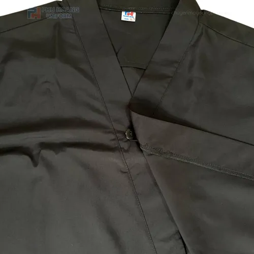 ÁO BẾP NHẬT ĐEN MAY SẴN SB012