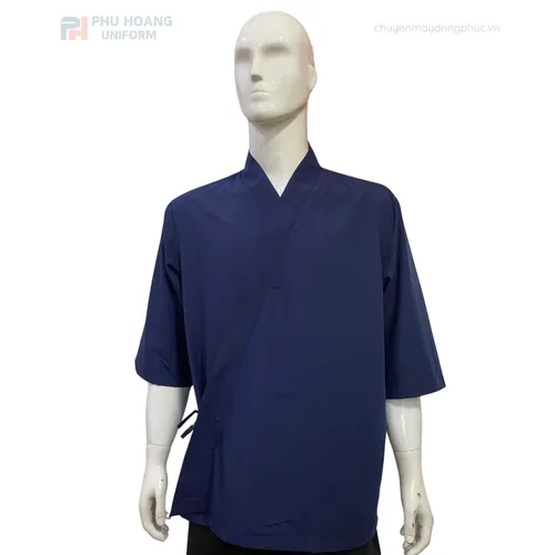 ÁO BẾP NHẬT XANH NAVY MAY SẴN SB013