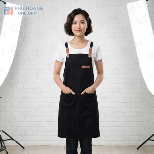 TẠP DỀ ĐEN PHỐI DA DÂY CANVAS (MAY SẴN) 