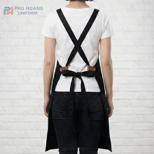 TẠP DỀ ĐEN PHỐI DA DÂY CANVAS (MAY SẴN) 