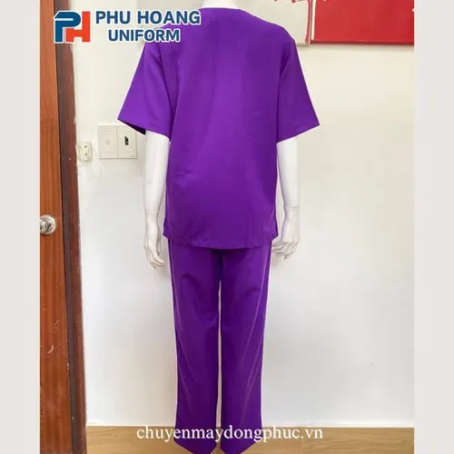 BỘ QUẦN ÁO SCRUBS TÍM ĐẬM (MAY SẴN) – SH002