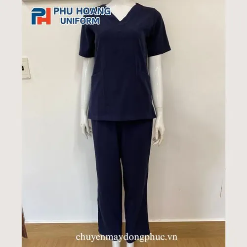 BỘ QUẦN ÁO SCRUBS XANH ĐEN (MAY SẴN) – SH003