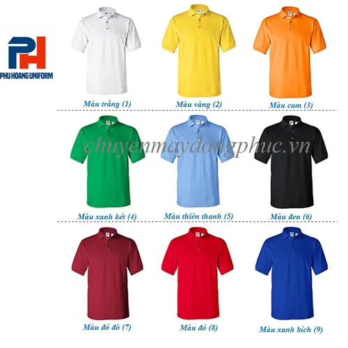 ÁO THUN CÓ CỔ MAY SẴN 002B