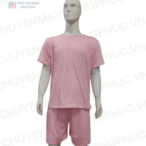 SET QUẦN ÁO SPA NÚT SAU LƯNG MÀU HỒNG (MAY SẴN) SS007