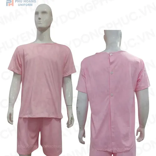 SET QUẦN ÁO SPA NÚT SAU LƯNG MÀU HỒNG (MAY SẴN) SS007