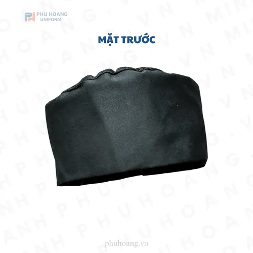 NÓN BẾP ĐEN CHÓP LƯỚI DÁN SAU MAY SẴN SN037