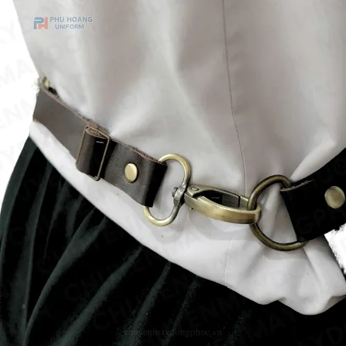 TẠP DỀ ĐEN DÂY DA KHÓA GÀI (MAY SẴN) SA015