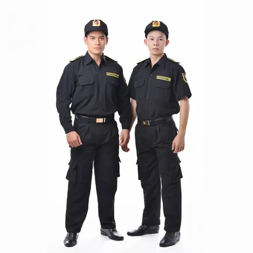 ÁO BẢO VỆ MÀU ĐEN TAY DÀI MAY SẴN SQ008