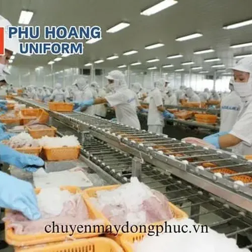 ÁO THỦY SẢN MÀU XANH (MAY SẴN) SW012