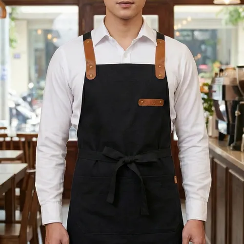 TẠP DỀ ĐEN PHỐI DA DÂY CANVAS (MAY SẴN) 