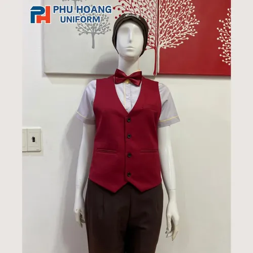 ÁO GILE NAM NỮ MÀU ĐỎ MAY SẴN SG002