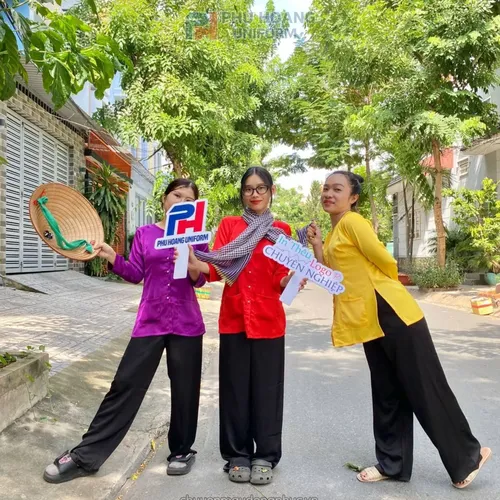 BỘ ĐỒ BÀ BA MÀU XANH LAM MAY SẴN ST004