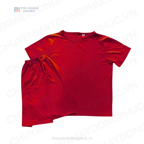 SET QUẦN ÁO SPA NÚT SAU LƯNG MÀU ĐỎ (MAY SẴN) SS0010