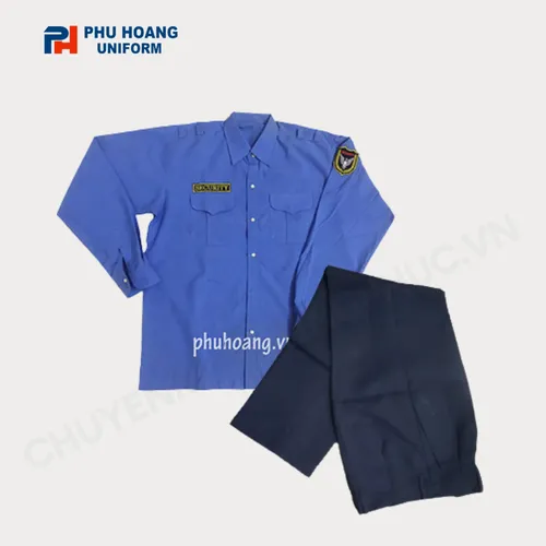 ÁO BẢO VỆ MÀU XANH TAY DÀI MAY SẴN SQ010