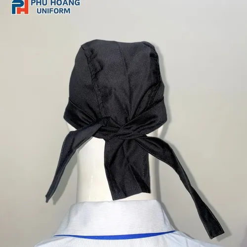 NÓN BẾP CỘT SAU MÀU ĐEN MAY SẴN SN029