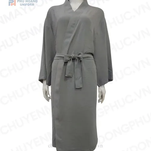 ÁO CHOÀNG SPA XÁM GHI (MAY SẴN) – SS018