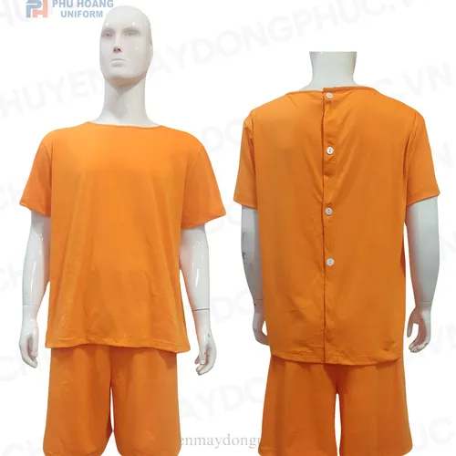 SET QUẦN ÁO SPA NÚT SAU LƯNG CAM NHẠT (HÀNG ĐẶT) SS003