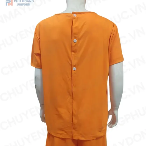 SET QUẦN ÁO SPA NÚT SAU LƯNG CAM NHẠT (HÀNG ĐẶT) SS003