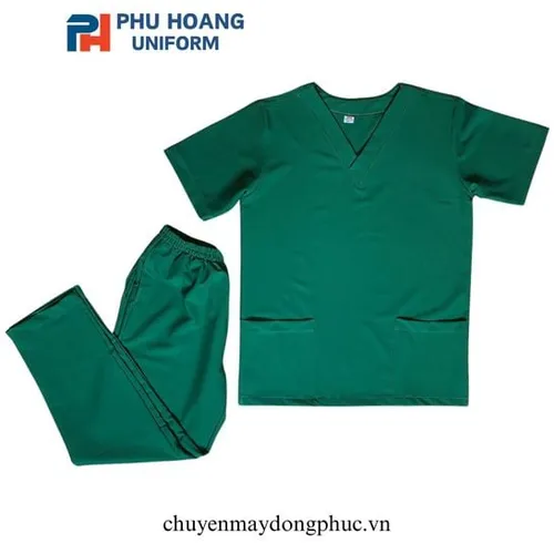BỘ QUẦN ÁO SCRUBS XANH LÁ (MAY SẴN) – SH004