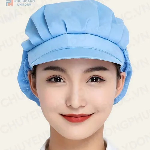 NÓN TRÙM ĐẦU LƯỚI SAU MÀU XANH MAY SẴN SN001