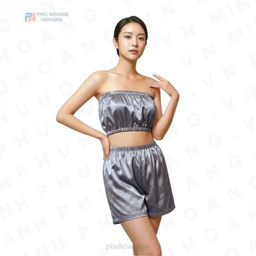 ÁO CHOÀNG SPA MÀU XÁM BẠC