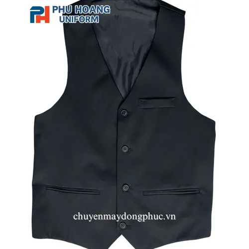 ÁO GILE NAM NỮ MÀU ĐEN MAY SẴN SG001