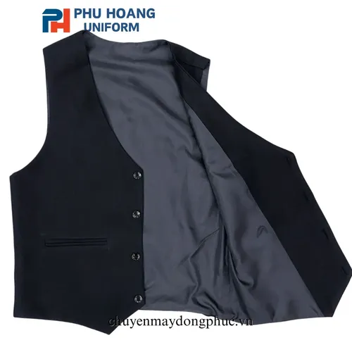 ÁO GILE NAM NỮ MÀU ĐEN MAY SẴN SG001