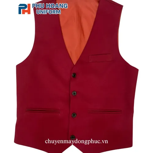 ÁO GILE NAM NỮ MÀU ĐỎ MAY SẴN SG002