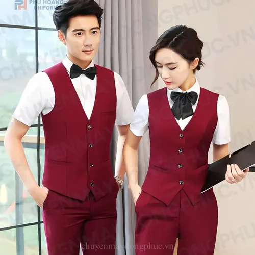 ÁO GILE NAM NỮ MÀU ĐỎ MAY SẴN SG002