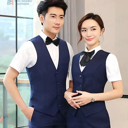 ÁO GILE NAM NỮ MÀU XANH ĐEN MAY SẴN SG003