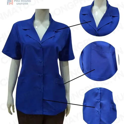 ĐỒNG PHỤC TẠP VỤ MÀU XANH DƯƠNG MAY SẴN SL002