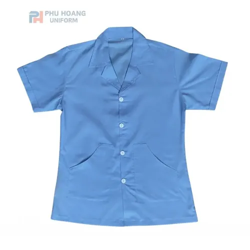 ÁO THỦY SẢN MÀU XANH (MAY SẴN) SW012