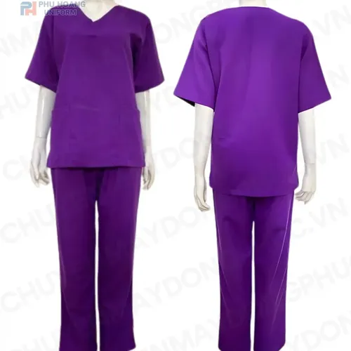 BỘ QUẦN ÁO SCRUBS TÍM ĐẬM (MAY SẴN) – SH002