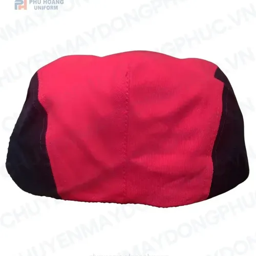MŨ NỒI BERET PHỤC VỤ ĐỎ PHỐI ĐEN MAY SẴN SV003