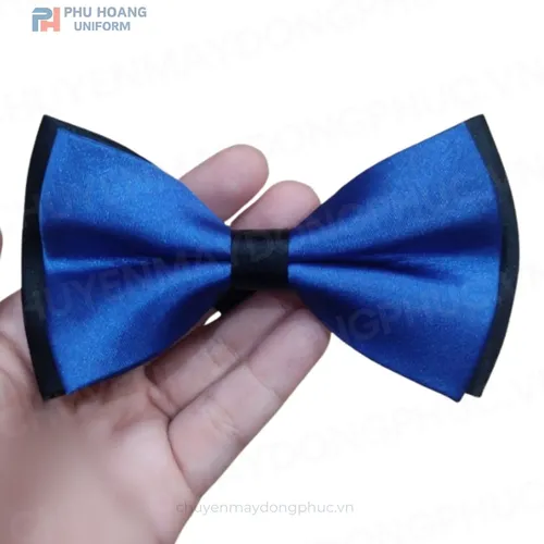 NƠ PHỤC VỤ MÀU XANH PHỐI ĐEN MAY SẴN SG012