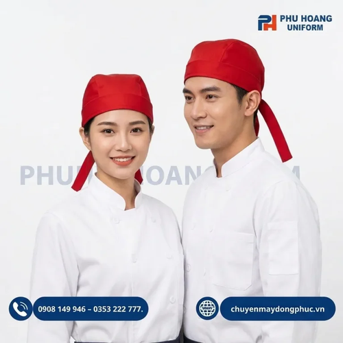 Nón Bếp Cột Sau Màu Đỏ Tươi