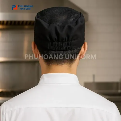 NÓN BẾP CHÓP LƯỚI CHUN SAU ĐEN SN033