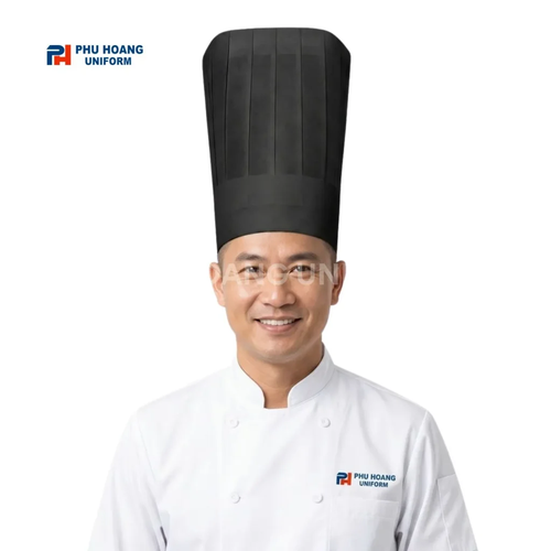NÓN BẾP GIẤY MÀU ĐEN 29CM