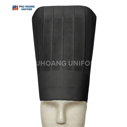 NÓN BẾP GIẤY MÀU ĐEN 29CM