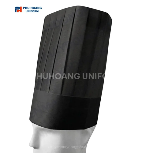 NÓN BẾP GIẤY MÀU ĐEN 29CM