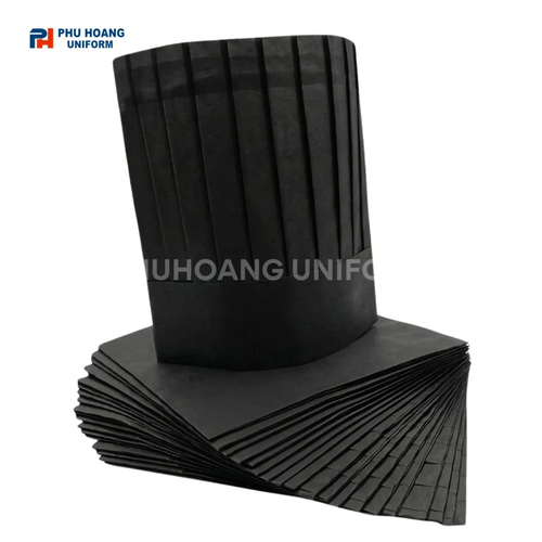 NÓN BẾP GIẤY MÀU ĐEN 29CM