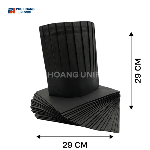 NÓN BẾP GIẤY MÀU ĐEN 29CM