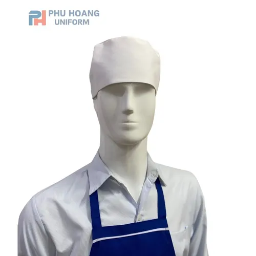 NÓN BẾP NHẬT CHÓP LƯỚI TRẮNG TINH MAY SẴN SN019