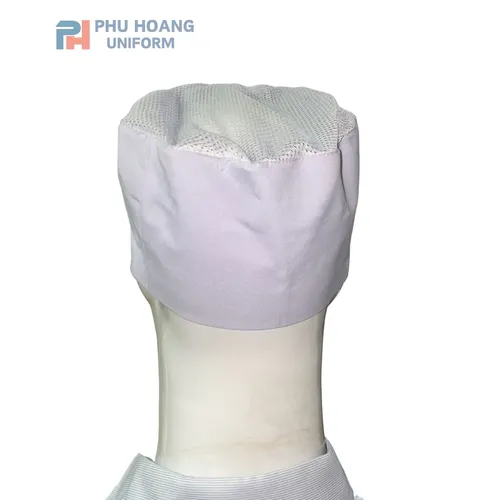 NÓN BẾP NHẬT CHÓP LƯỚI TRẮNG ĐỤC MAY SẴN SN020