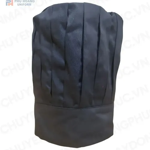 NÓN BẾP TRƯỞNG ĐEN MAY SẴN SN021