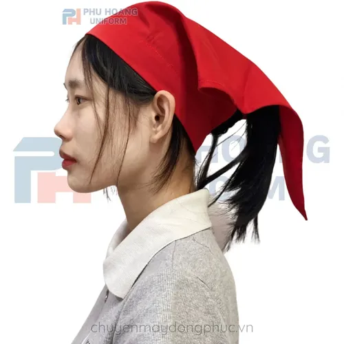 NÓN TAM GIÁC ĐỎ TƯƠI MAY SẴN SN006