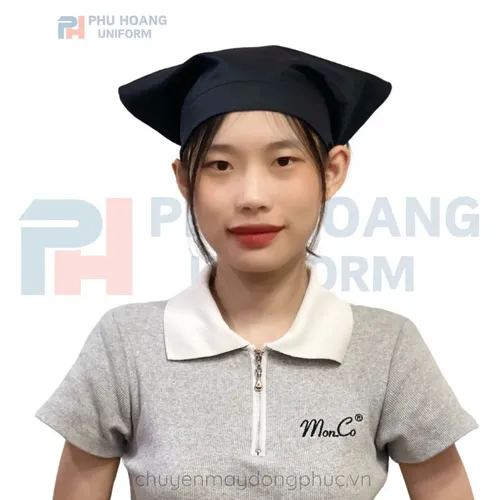 NÓN TAM GIÁC ĐEN MAY SẴN SN005