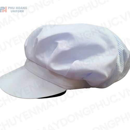NÓN BẾP TRÙM ĐẦU LƯỚI MÀU TRẮNG